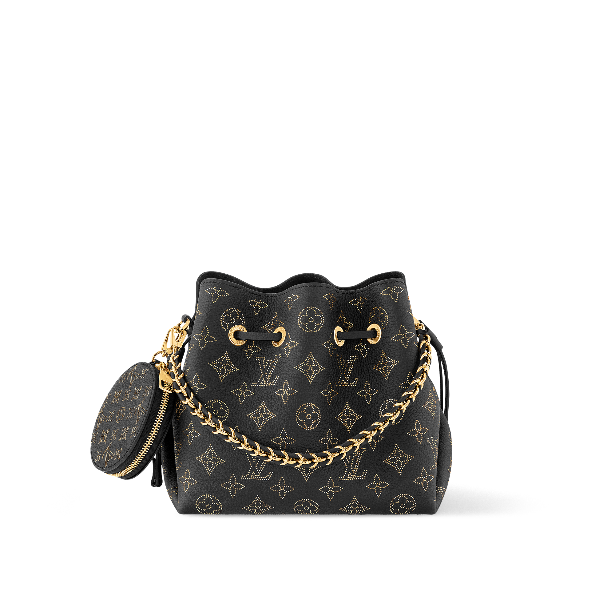 Louis vuitton black online bucket bag